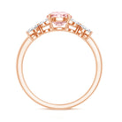 IGI Certified Lab Grown Pink White Diamond Flower Engagement Ring E-VS1 - Rosec Jewels
