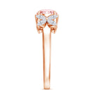 IGI Certified Lab Grown Pink White Diamond Flower Engagement Ring E-VS1 - Rosec Jewels