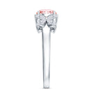 IGI Certified Lab Grown Pink White Diamond Flower Engagement Ring E-VS1 - Rosec Jewels