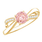 IGI Certified Lab Grown Pink Diamond Classic Engagement Ring E-VS1 - Rosec Jewels