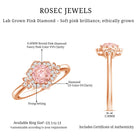 Pink and White Lab Grown Diamond Designer Engagement Ring with IGI Certificate E-VS1 - Rosec Jewels