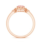 Pink and White Lab Grown Diamond Designer Engagement Ring with IGI Certificate E-VS1 - Rosec Jewels