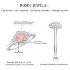 Pink and White Lab Grown Diamond Designer Engagement Ring with IGI Certificate E-VS1 - Rosec Jewels
