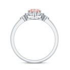 Pink and White Lab Grown Diamond Designer Engagement Ring with IGI Certificate E-VS1 - Rosec Jewels