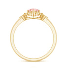 Pink and White Lab Grown Diamond Designer Engagement Ring with IGI Certificate E-VS1 - Rosec Jewels