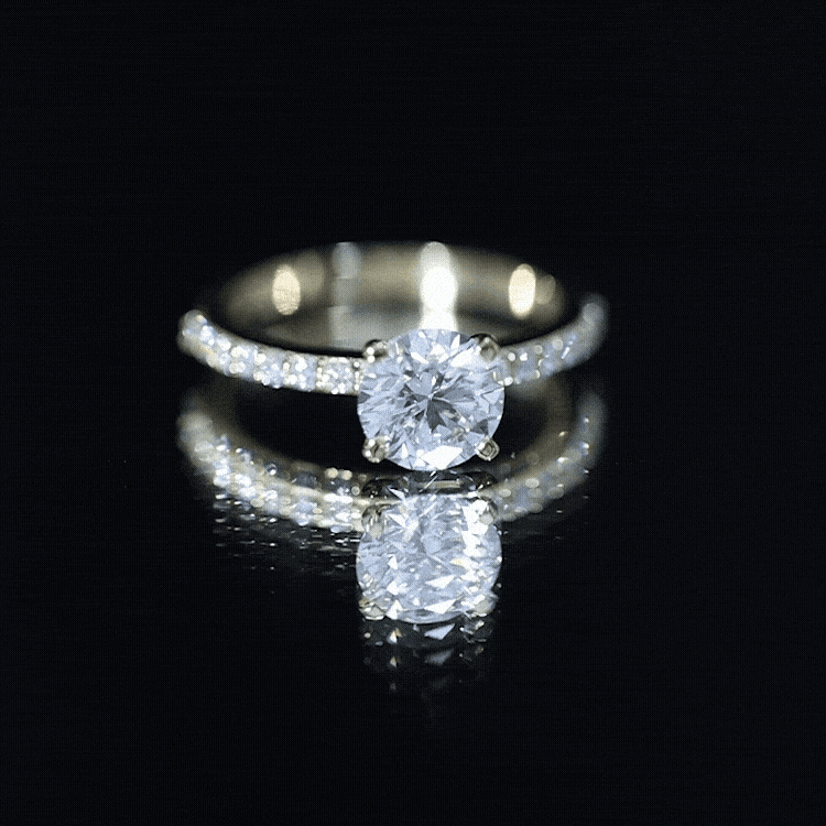 IGI Certified Lab Created Diamond 1 Carat Engagement Ring Lab - ( E-VS1 ) - Rosec Jewels
