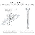IGI Certified Lab Created Diamond 1 Carat Engagement Ring Lab - ( E-VS1 ) - Rosec Jewels