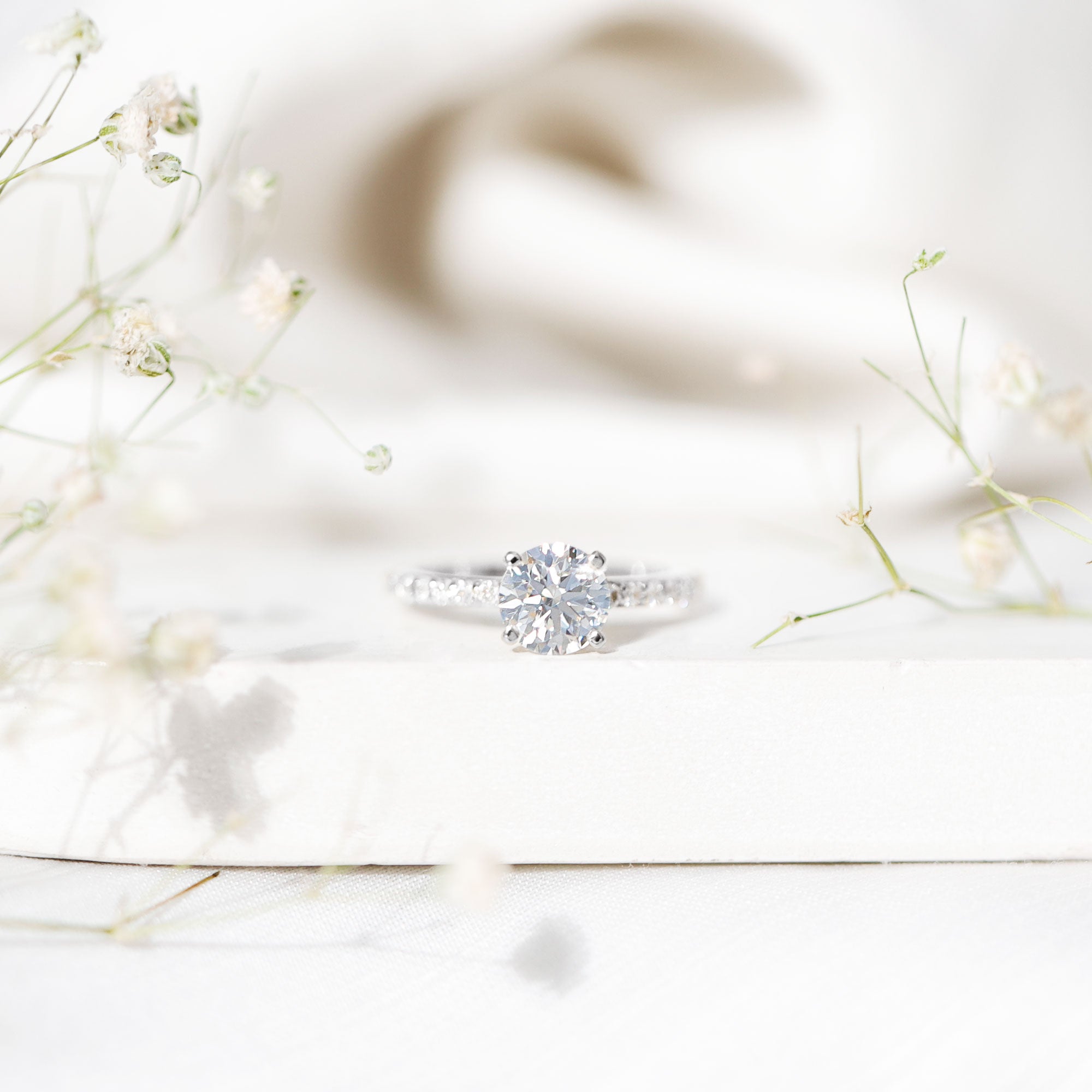 IGI Certified Lab Created Diamond 1 Carat Engagement Ring Lab - ( E-VS1 ) - Rosec Jewels