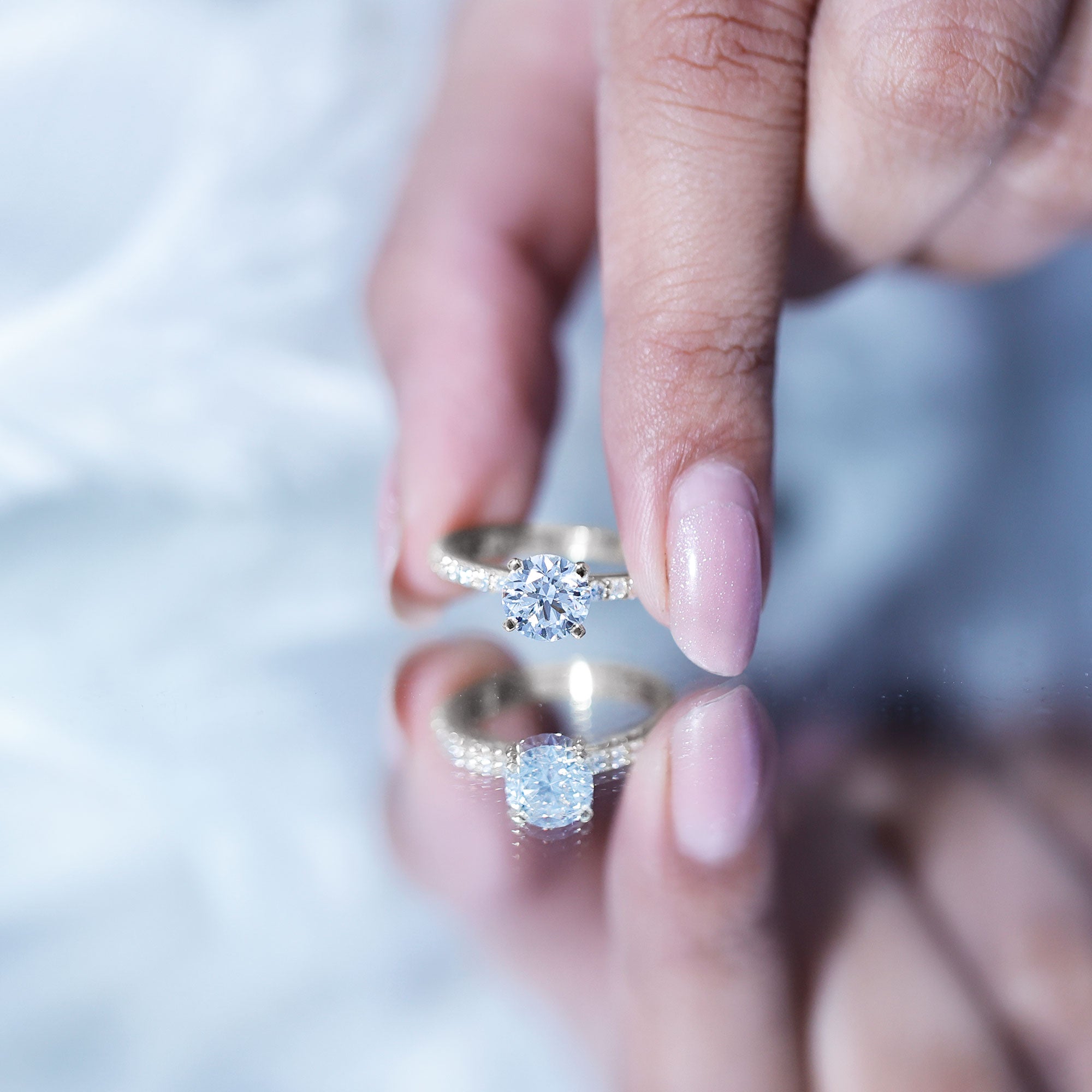 IGI Certified Lab Created Diamond 1 Carat Engagement Ring Lab - ( E-VS1 ) - Rosec Jewels