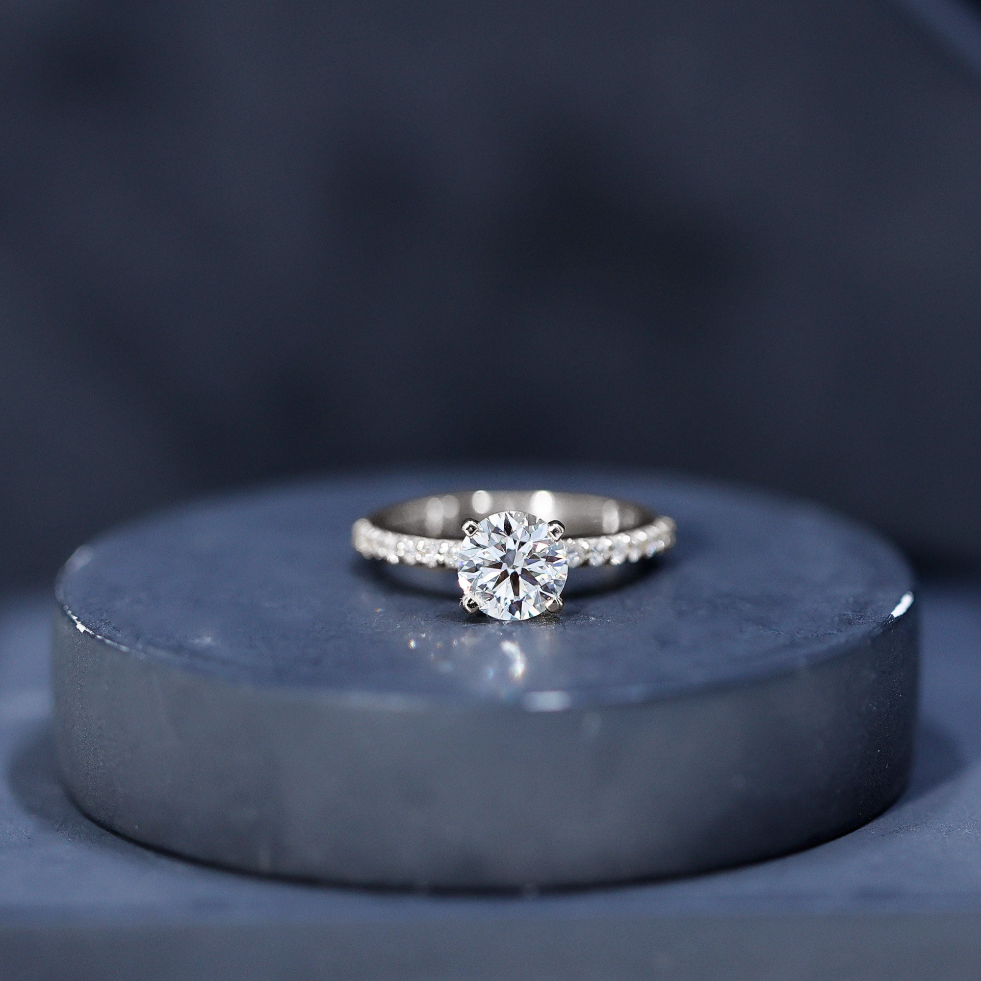 IGI Certified Lab Created Diamond 1 Carat Engagement Ring Lab - ( E-VS1 ) - Rosec Jewels
