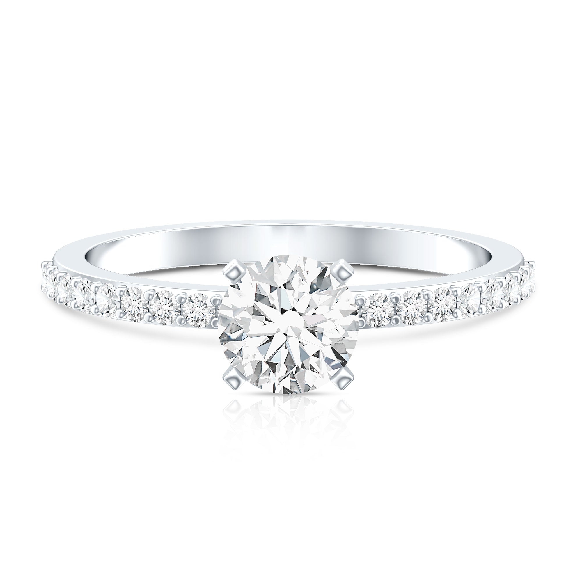 Rosec Jewels-IGI Certified Lab Created Diamond 1 Carat Engagement Ring