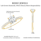 IGI Certified Lab Created Diamond 1 Carat Engagement Ring Lab - ( E-VS1 ) - Rosec Jewels