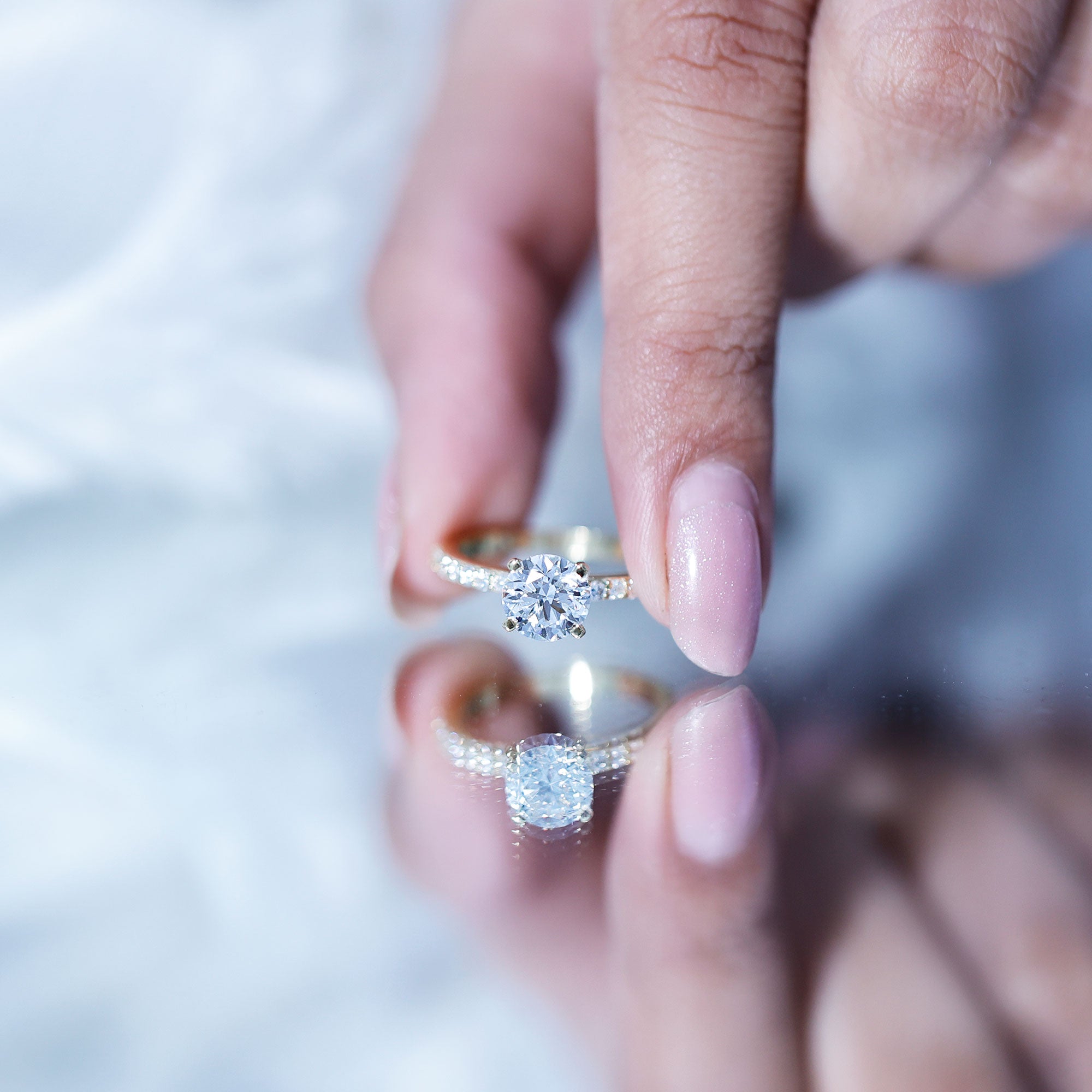 IGI Certified Lab Created Diamond 1 Carat Engagement Ring Lab - ( E-VS1 ) - Rosec Jewels
