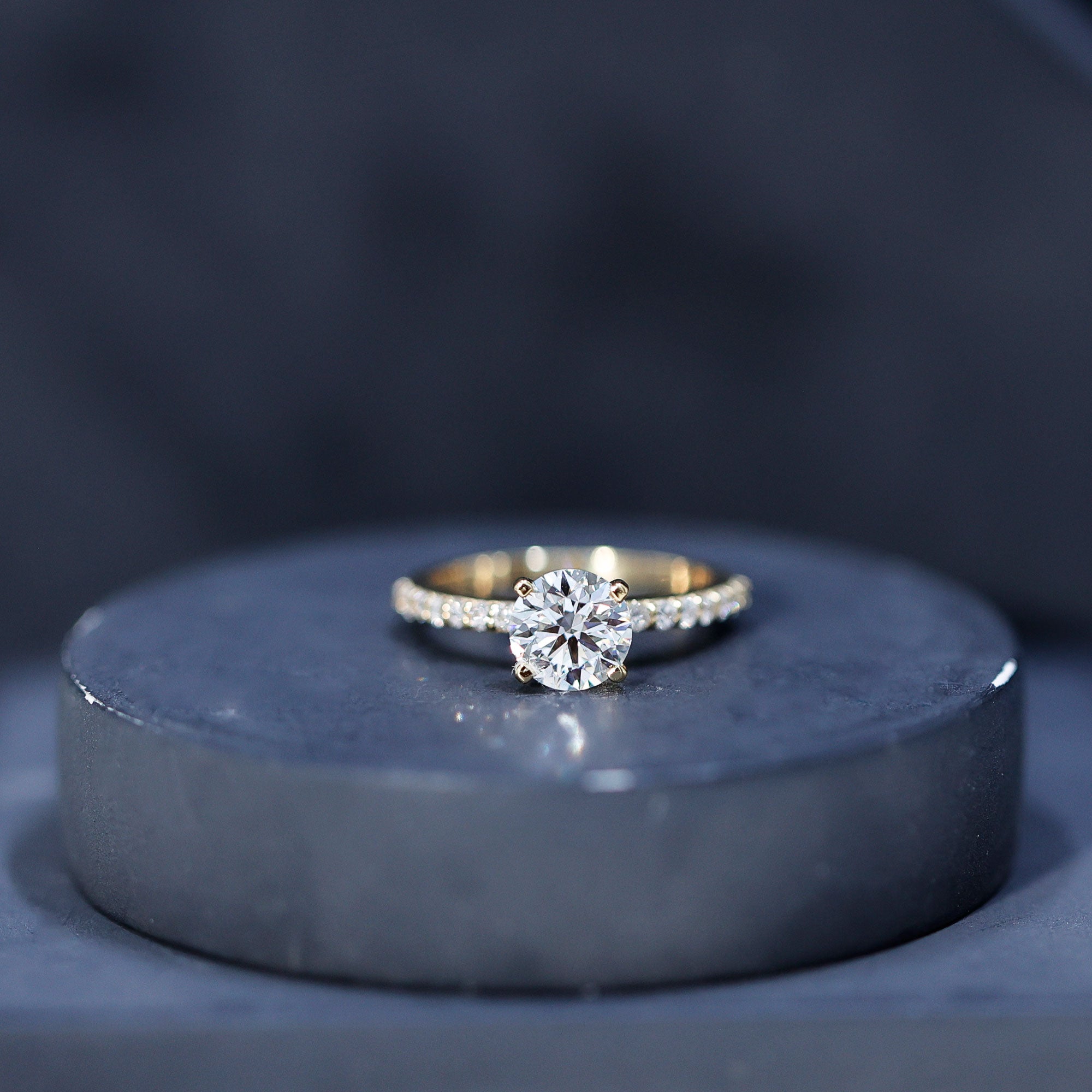 IGI Certified Lab Created Diamond 1 Carat Engagement Ring Lab - ( E-VS1 ) - Rosec Jewels