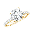 IGI Certified 3 Carat Lab Grown Diamond Statement Ring for Women Lab - ( E-VS1 ) - Rosec Jewels