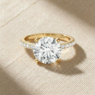 Lab Grown 4 Carat Diamond Solitaire Engagement Ring with IGI Certificate Lab - ( E-VS1 ) - Rosec Jewels