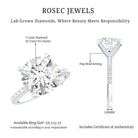 5 Carat Lab Grown IGI Certified Diamond Huge Engagement Ring Lab - ( E-VS1 ) - Rosec Jewels