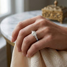 IGI Certified Lab Grown Diamond Three Stone Engagement Ring Lab - ( E-VS1 ) - Rosec Jewels