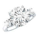 5 Carat Lab Grown Diamond 3 Stone Engagement Ring with IGI Certificate Lab - ( EF-VS ) - Rosec Jewels