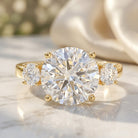 5 Carat Lab Grown Diamond 3 Stone Engagement Ring with IGI Certificate Lab - ( EF-VS ) - Rosec Jewels