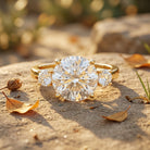 5 Carat Lab Grown Diamond 3 Stone Engagement Ring with IGI Certificate Lab - ( EF-VS ) - Rosec Jewels