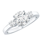 Rosec Jewels-Moissanite Three Stone Round Engagement ring
