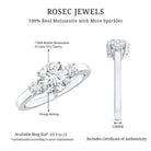 Rosec Jewels-Moissanite Three Stone Round Engagement ring