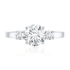 Rosec Jewels-Moissanite Three Stone Round Engagement ring