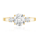 Rosec Jewels-Moissanite Three Stone Round Engagement ring