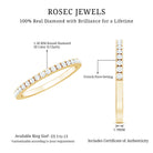 French Pave Diamond Eternity Wedding Ring Natural - ( HI-SI ) - Rosec Jewels