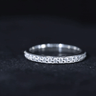 Certified Moissanite Half Eternity Ring Moissanite - ( D-VS1 ) - Color and Clarity - Rosec Jewels