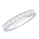 Certified Moissanite Half Eternity Ring D-VS1 - Rosec Jewels