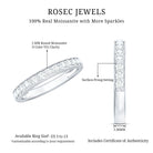Certified Moissanite Half Eternity Ring D-VS1 - Rosec Jewels