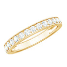 Certified Moissanite Half Eternity Ring D-VS1 - Rosec Jewels