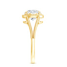 2 CT Round Cut Moissanite Solitaire Engagement Ring with Split Shank D-VS1 - Rosec Jewels