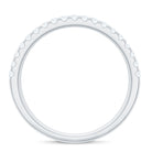 Natural Diamond Wide Half Eternity Band Ring Natural - ( HI-SI ) - Rosec Jewels