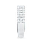 Natural Diamond Wide Half Eternity Band Ring Natural - ( HI-SI ) - Rosec Jewels