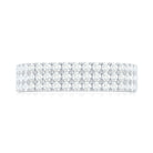 Natural Diamond Wide Half Eternity Band Ring Natural - ( HI-SI ) - Rosec Jewels