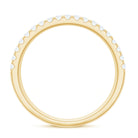 Natural Diamond Wide Half Eternity Band Ring Natural - ( HI-SI ) - Rosec Jewels