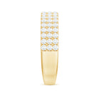 Natural Diamond Wide Half Eternity Band Ring Natural - ( HI-SI ) - Rosec Jewels