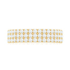Natural Diamond Wide Half Eternity Band Ring Natural - ( HI-SI ) - Rosec Jewels