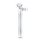 Certified Natural Diamond Promise Ring with Sunburst Enhancer Natural - ( HI-SI ) - Rosec Jewels