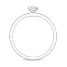 Certified Natural Diamond Promise Ring with Sunburst Enhancer Natural - ( HI-SI ) - Rosec Jewels