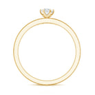 Certified Natural Diamond Promise Ring with Sunburst Enhancer Natural - ( HI-SI ) - Rosec Jewels