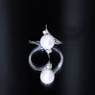 Rosec Jewels-Cultured 7.4 Carat Freshwater Pearl Engagement Ring with Diamond Bypass Shank