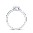 Bezel Set Moissanite Pear Engagement Ring with Filigree Details D-VS1 - Rosec Jewels