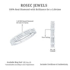 Rosec Jewels-Real Diamond Stackable Band Ring with Certificate
