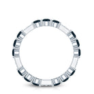 London Blue Topaz and Diamond Designer Full Eternity Band AAA - Rosec Jewels