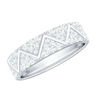 Certified Moissanite Wide Eternity Band Ring D-VS1 - Rosec Jewels