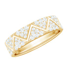 Certified Moissanite Wide Eternity Band Ring D-VS1 - Rosec Jewels